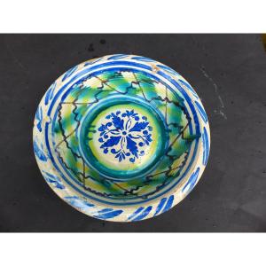 Seville Basin Dish Earthenware 19th Triana Lebrillo