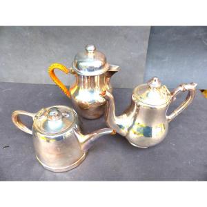 3 Silver-plated Teapots Circa 1900