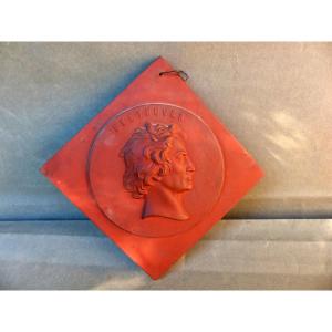 19th Century Terracotta Medal Beethoven Taste Jb Nini