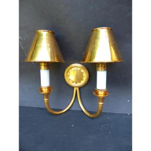 Gilt Bronze Wall Lamp Circa 1940