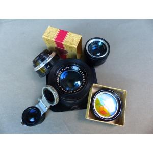 Lot Of Lenses: Berthiot, Roussel, Nikon & Yellow Medium From Rollei