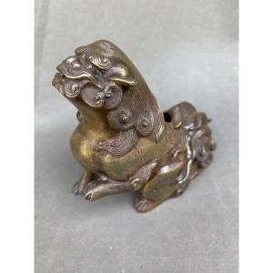 Bronze Fo Dog Incense Burner From The 19th Century China 