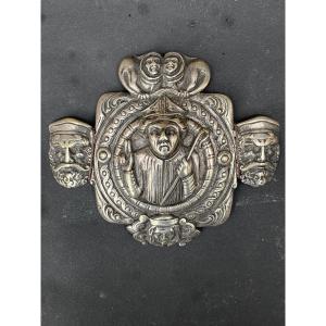 Large Silver Brooch By Henrik Mollerdragestil