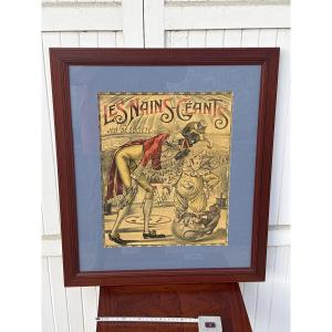 Lithograph Of The Giant Dwarfs, Game Of The 19th Circus