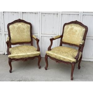 Very Large Pair Of Regency Style Flat Backs