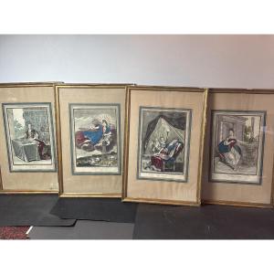 1697 Four Engravings Antoine Trouvain 