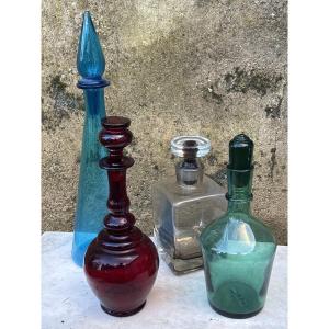 Set Of Four Murano Decanters 1970