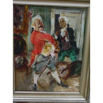 C. Ludwig Jacobsen (1835-1923) Sculpteur & Peintre Danois  d'Ap.  Jacob Von Thyboe Bretteur