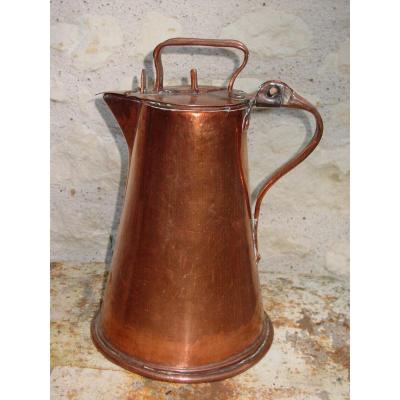 Broc à Système - Coquemar En Cuivre Vers 1800