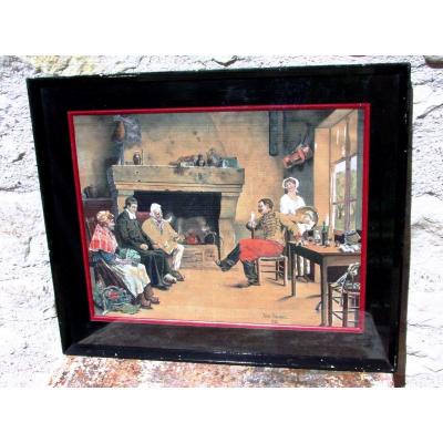 Gouache Watercolor From The 19th: