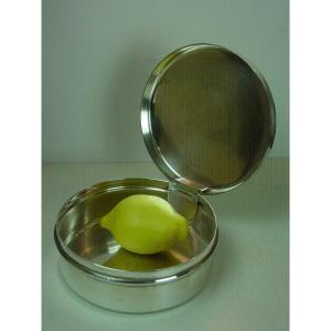 Round Box In Silver Or Lined Metal