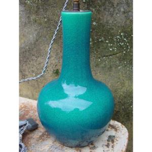 Pol Chambost (1906-1983) Vase Mounted In Lamp