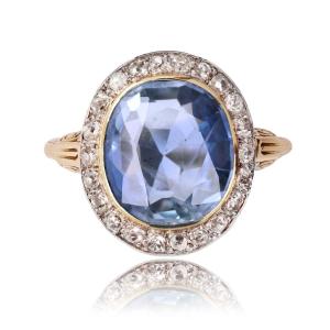 Antique Sapphire And Diamond Ring