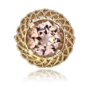 Vintage Morganite And Gold Ring