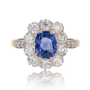 Sapphire And Diamond Engagement Ring