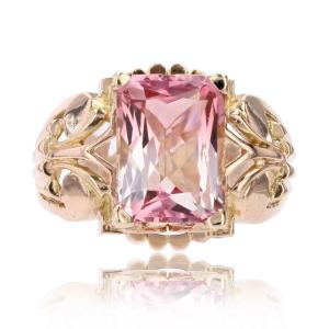 Old Polychrome And Gold Tourmaline Ring