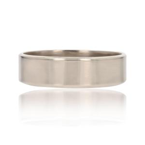 Large Wedding Band White Gold