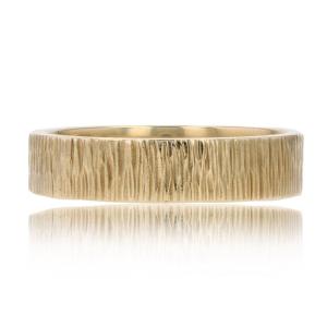 Brushed Yellow Gold Wedding Ring