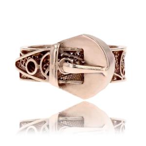 Old Gold Ring Filigree Belt