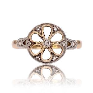Antique Rose Cut Diamond Rosette Ring