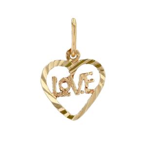 Love Yellow Gold Heart Pendant