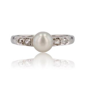 Old Pearl Diamond Ring