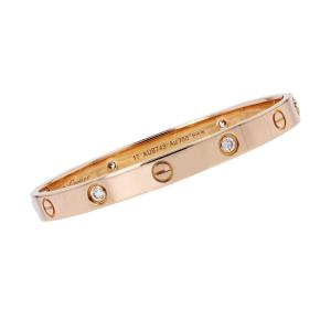 Cartier Love Bracelet 4 Diamonds Diameter 17