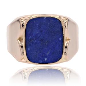 Lapis Lazuli Signet Ring In Yellow Gold