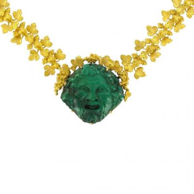 Malachite & Gold Necklace