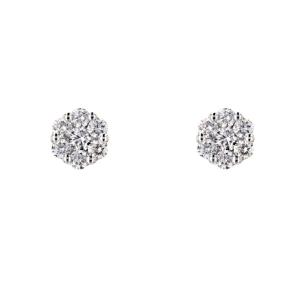 Diamond Flower Earrings