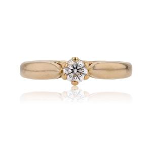 Yellow Gold Diamond Solitaire Ring
