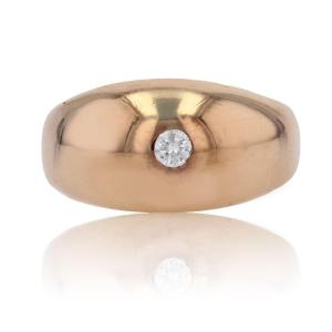 Domed Diamond Bangle Ring