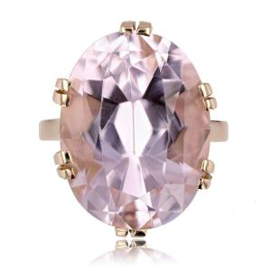 Vintage Kunzite Ring In Gold