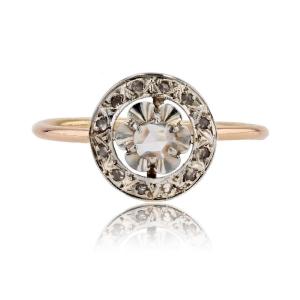 Old Round Rose Cut Diamond Ring