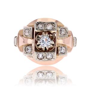 Tank Ring Rose Gold