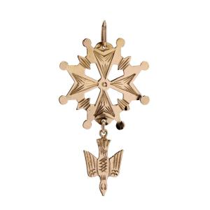 Yellow Gold Huguenot Cross