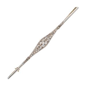 Antique Diamond Barrette Brooch