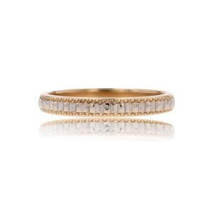Chiseled Two-gold Wedding Band