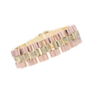 Rose Gold And Yellow Gold Tank Bracelet