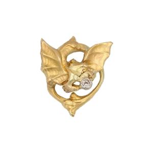 Antique Diamond Chimera Pendant And Chain