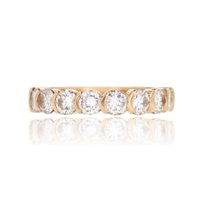 Yellow Gold Diamond Half Wedding Band