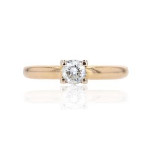 Diamond Solitaire Gold Band