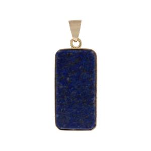 Yellow Gold Lapis Lazuli Plaque Pendant