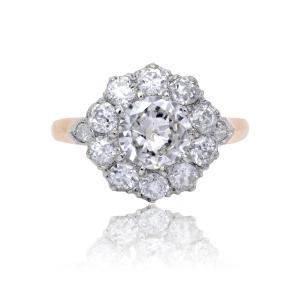 Antique Diamond Daisy Ring