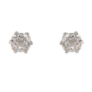 Antique Cushion-cut Diamond Stud Earrings
