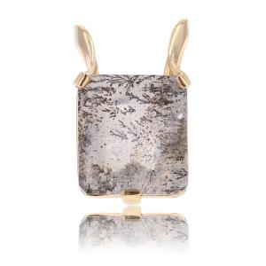 Dendrite Quartz And Gold Ring