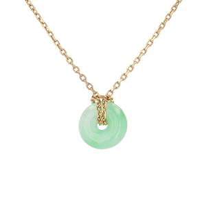 Gold Chain And Its Small Jade Disc