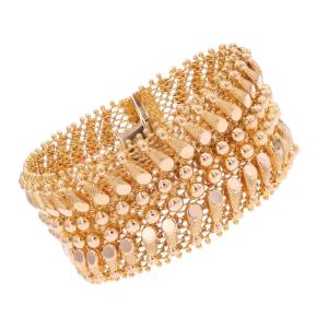 Vintage Yellow Gold Woven Bracelet