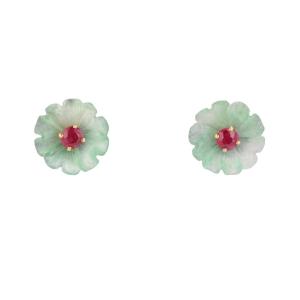 Ruby And Jade Earrings