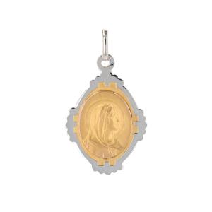 Antique Two-tone Gold Medal Of The Virgin Mary